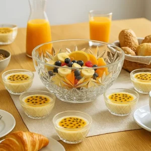 CONJUNTO BOWL 7 PEÇAS EM VIDRO VIVIAN 1,7LITROS 360ML TRANSPARENTE