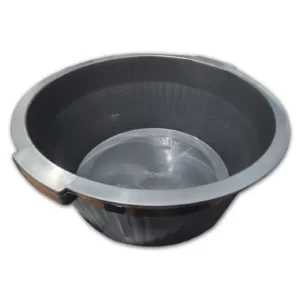 BACIA CANELADA 30L PRETO ECO PREMIUM