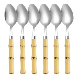 JOGO COLHER 6 PEÇAS BAMBOO STEEL