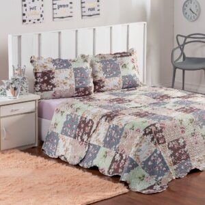 KIT COLCHA MICROFIBRA KING ESTAMPADO