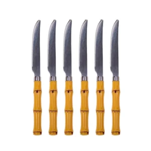 JOGO FACA 6 PEÇAS BAMBOO STEEL