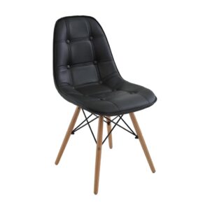 ASSENTO BOTONE VELVET 52X45X42,5 PRETO ONYX