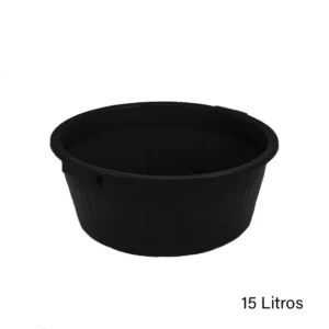 BACIA CANELADA 15L PRETO ECO PREMIUM