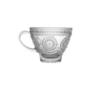 JOGO 6 XÍCARAS CHÁ EM VIDRO MANDALA 200ML