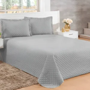 KIT COLCHA MICROFIBRA QUEEN LISO