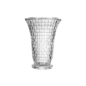VASO EM VIDRO RATTAN 25CM TRANSPARENTE