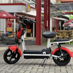 SCOOTER ELETRICA MOTOR 350W COBRE BATERIA 48V12A CHUMBO VERMELHO