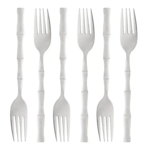 JOGO GARFO 6 PEÇAS BAMBOO STEEL INOX