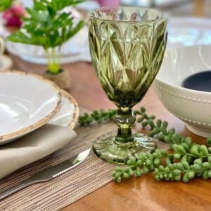 JOGO 6 TAÇAS EM VIDRO DIAMOND 330ML