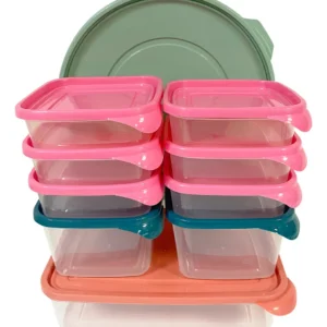 KIT 10 PEÇAS POTES ORGANIZADOR COLORIDO