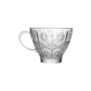 JOGO 6 XÍCARAS CHÁ EM VIDRO BOHEMIA 200ML