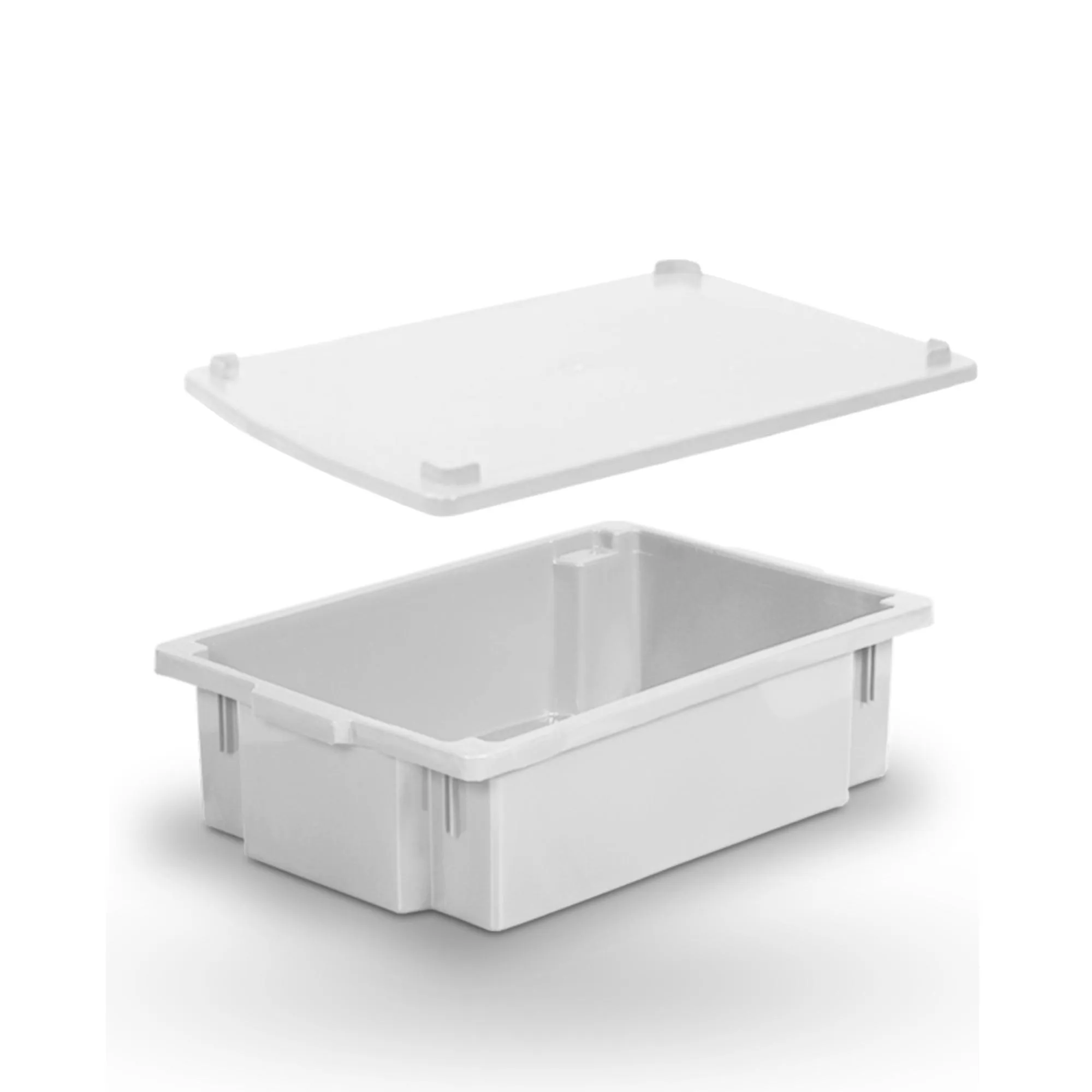 CAIXA MULTIUSO EMPILHAVEL 18 LITROS BRANCO - Imagem 3