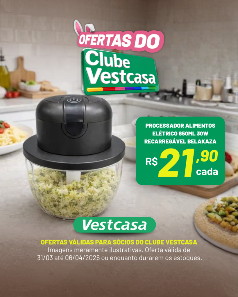 PROCESSADOR ALIMENTOS ELÉTRICO 650ML 30W RECARREGÁVEL BELAKAZA