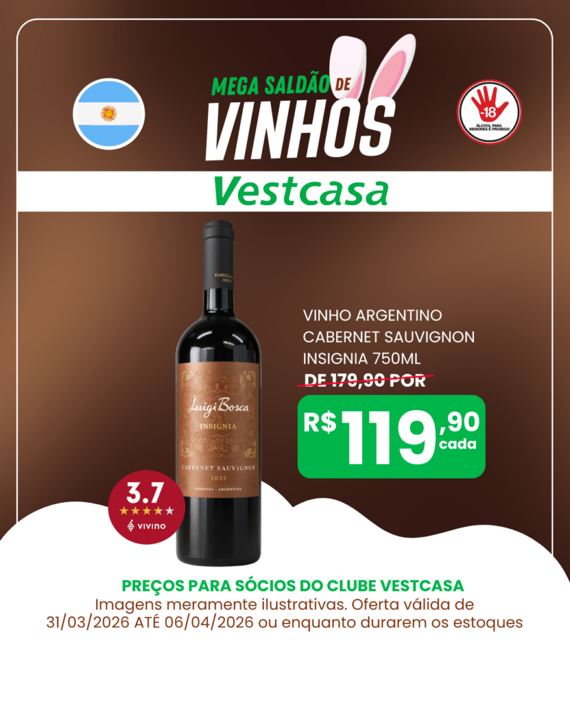 VINHO ARGENTINO CABERNET SAUVIGNON INSIGNIA 750ML