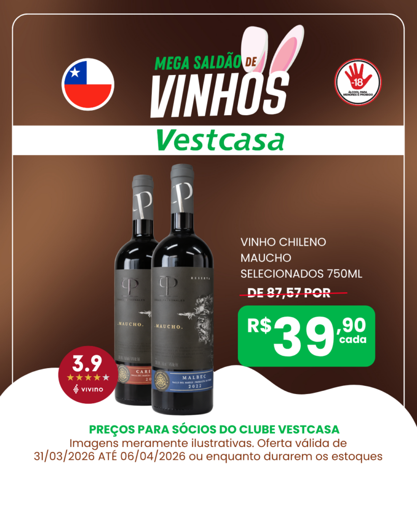 VINHO CHILENO MAUCHO SELECIONADOS 750ML