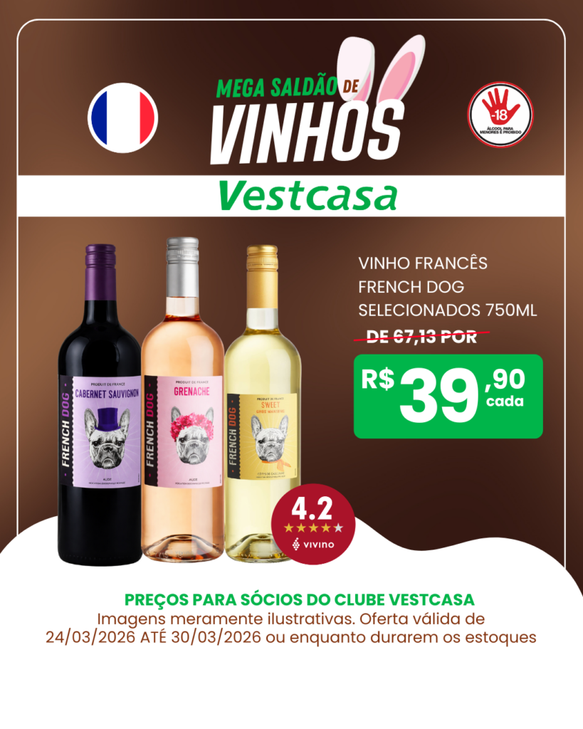 VINHO FRANCÊS FRENCH DOG SELECIONADOS 750ML