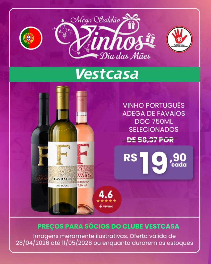 VINHO PORTUGUÊS ADEGA DE FAVAIOS DOC 750ML SELECIONADOS