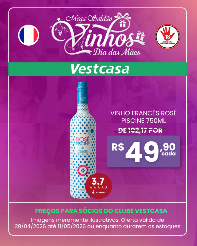 VINHO FRANCÊS ROSÉ PISCINE 750ML