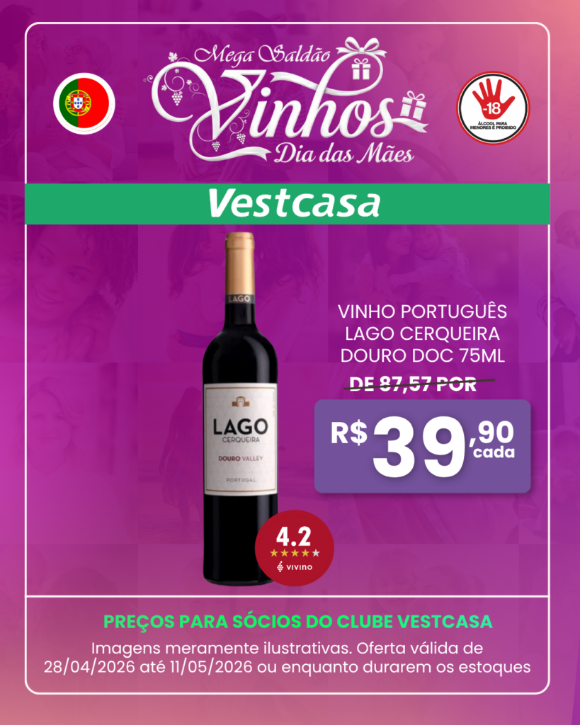 VINHO PORTUGUÊS LAGO CERQUEIRA DOURO DOC 75ML