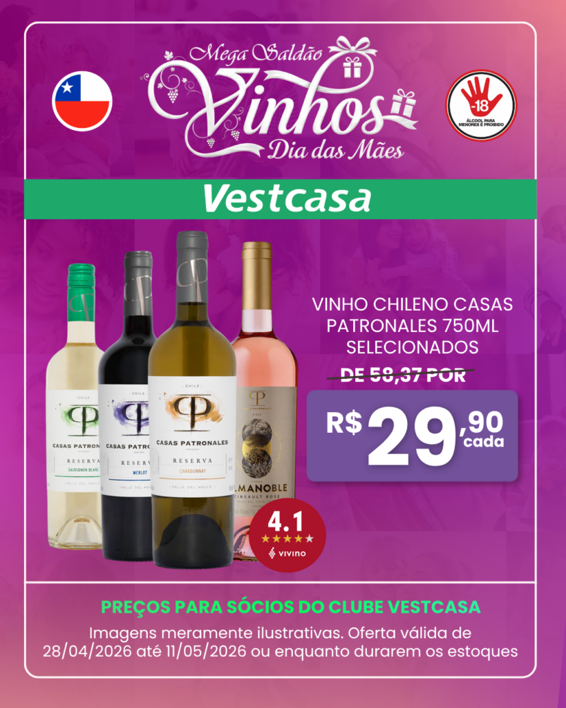 VINHO CHILENO CASAS PATRONALES 750ML SELECIONADOS