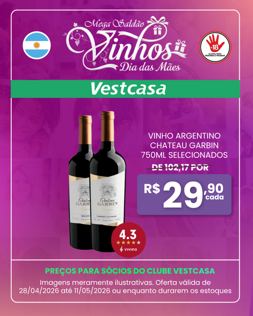 VINHO ARGENTINO CHATEAU GARBIN 750ML SELECIONADOS