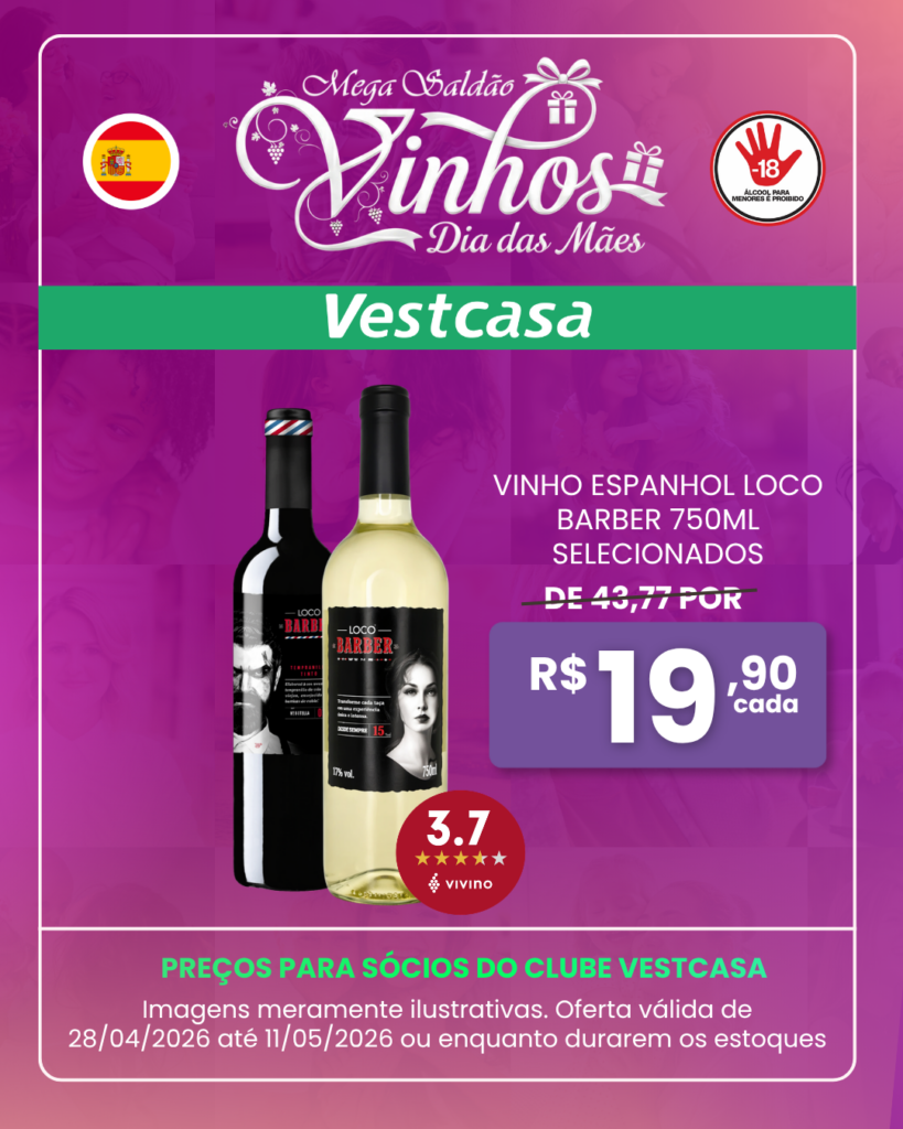 VINHO ESPANHOL LOCO BARBER 750ML SELECIONADOS