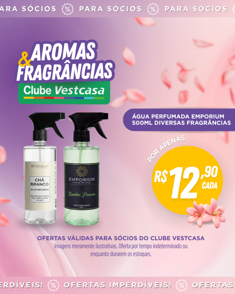 ÁGUA PERFUMADA 500ML DIVERSAS FRAGRÂNCIAS