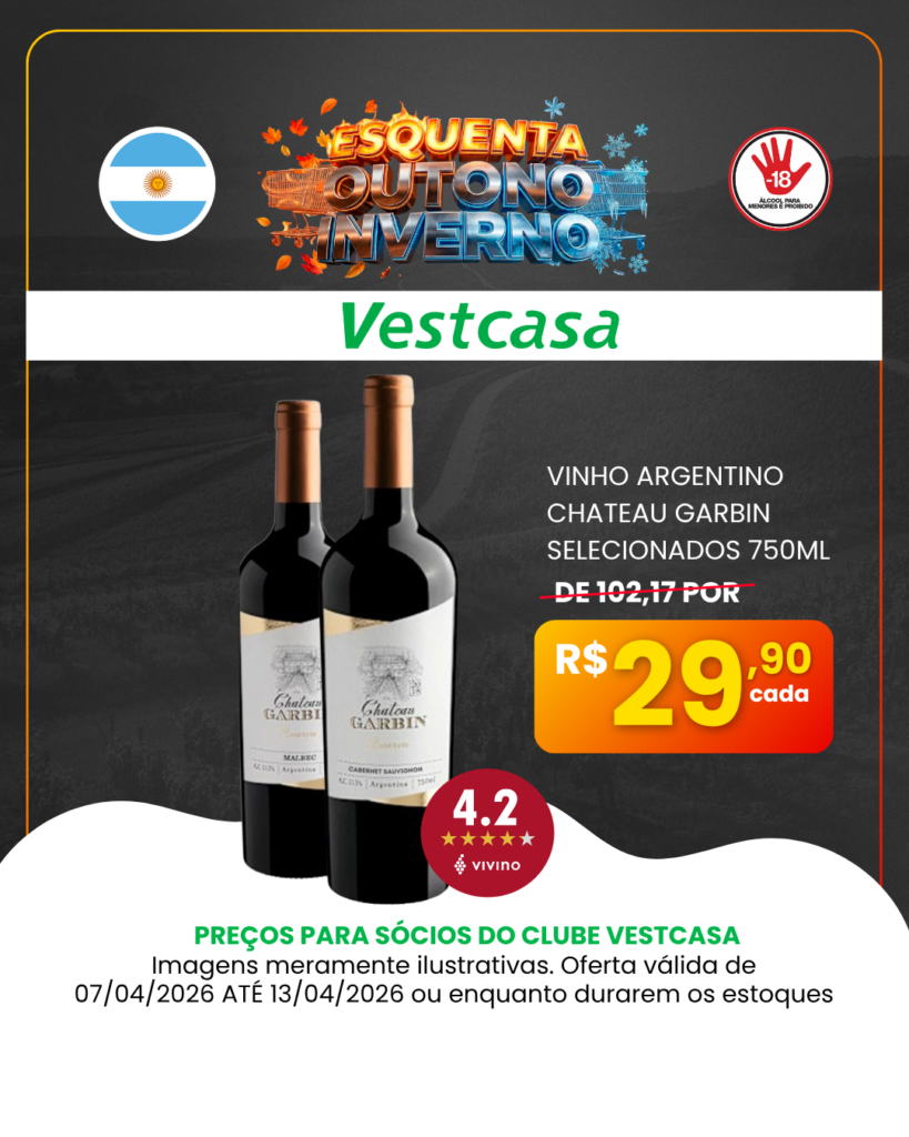 VINHO ARGENTINO CHATEAU GARBIN SELECIONADOS 750ML