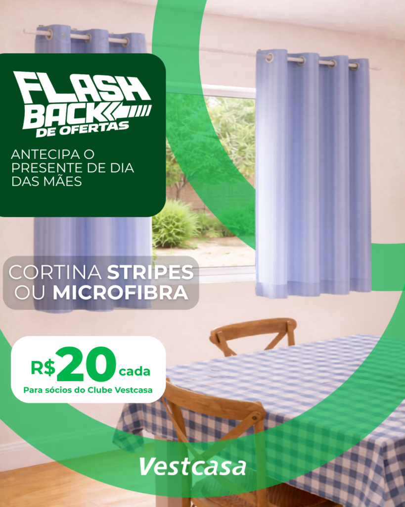 CORTINA STRIPES OU MICROFIBRA