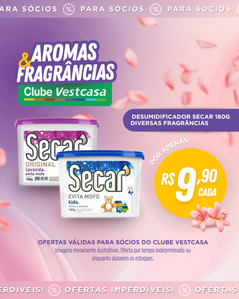DESUMIDIFICADOR SECAR ORIGINAL DIVERSAS FRAGRÂNCIAS 180G