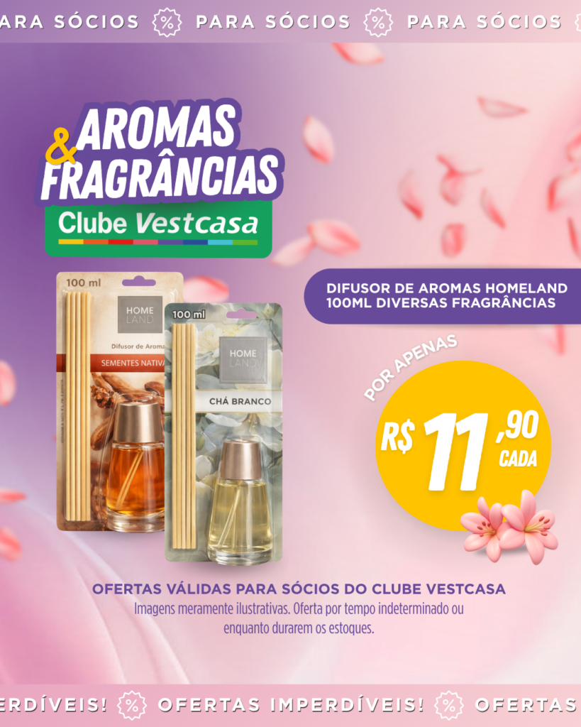 DIFUSOR DE AROMAS HOMELAND 100ML DIVERSAS FRAGRÂNCIAS