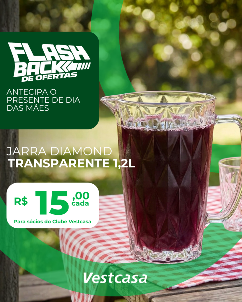 JARRA DIAMOND TRANSPARENTE 1,2L