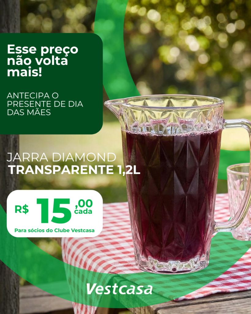 JARRA DIAMOND TRANSPARENTE 1,2L