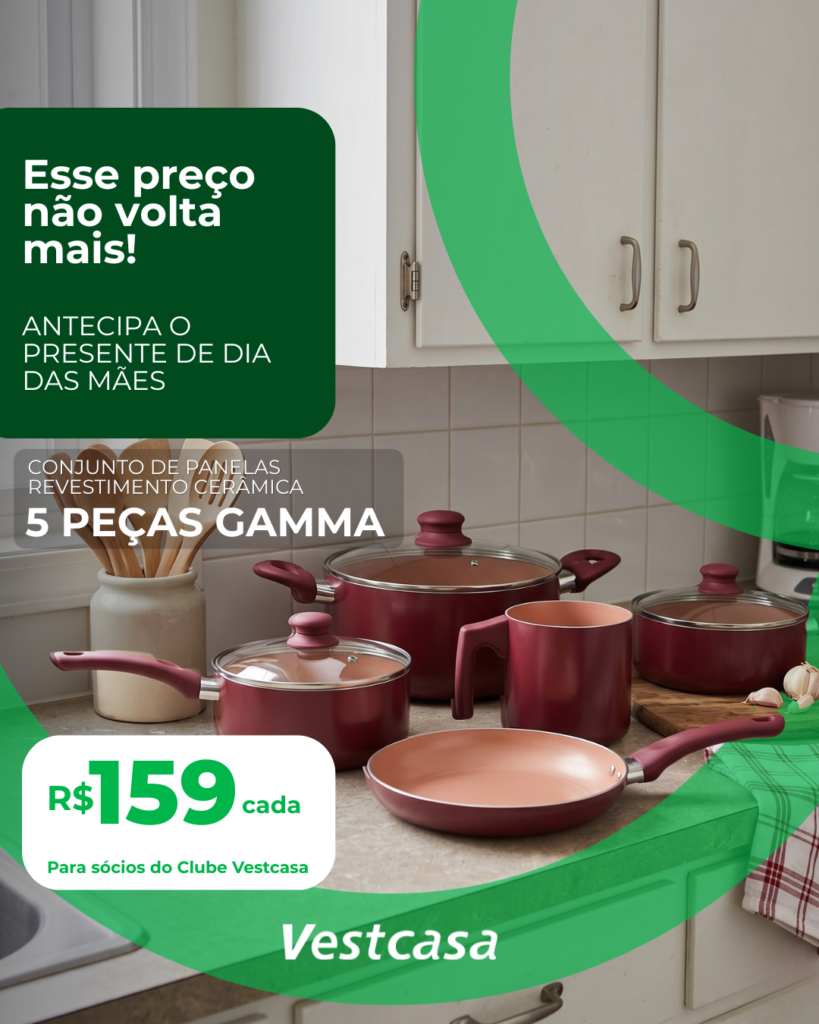 CONJUNTO DE PANELAS REVESTIMENTO CERÂMICA 5 PEÇAS GAMMA