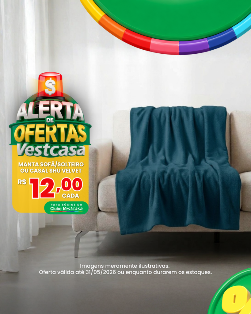 MANTA SOFÁ SOLTEIRO OU CASAL SHUVELVET