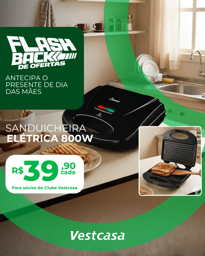 SANDUICHEIRA ELÉTRICA 800W BELAKAZA 127V OU 220V