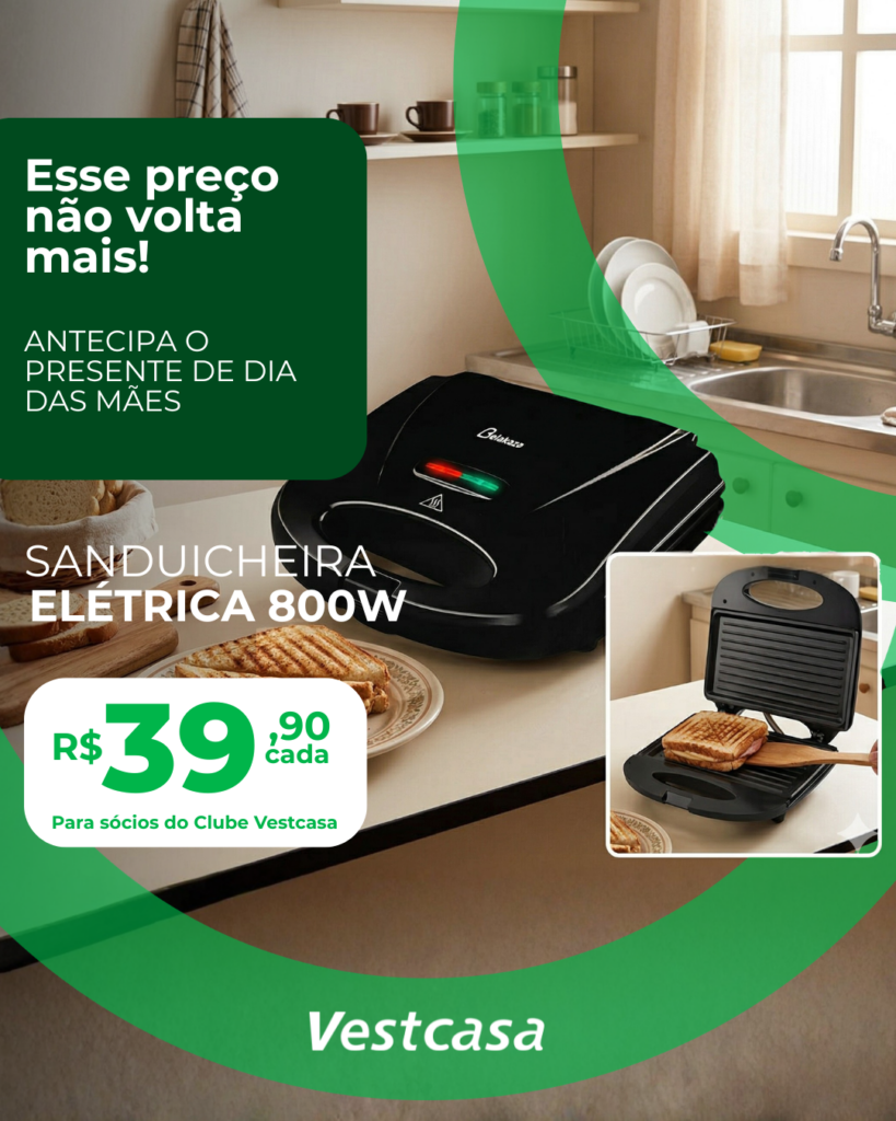 SANDUICHEIRA ELÉTRICA 800W BELAKAZA 127V OU 220V