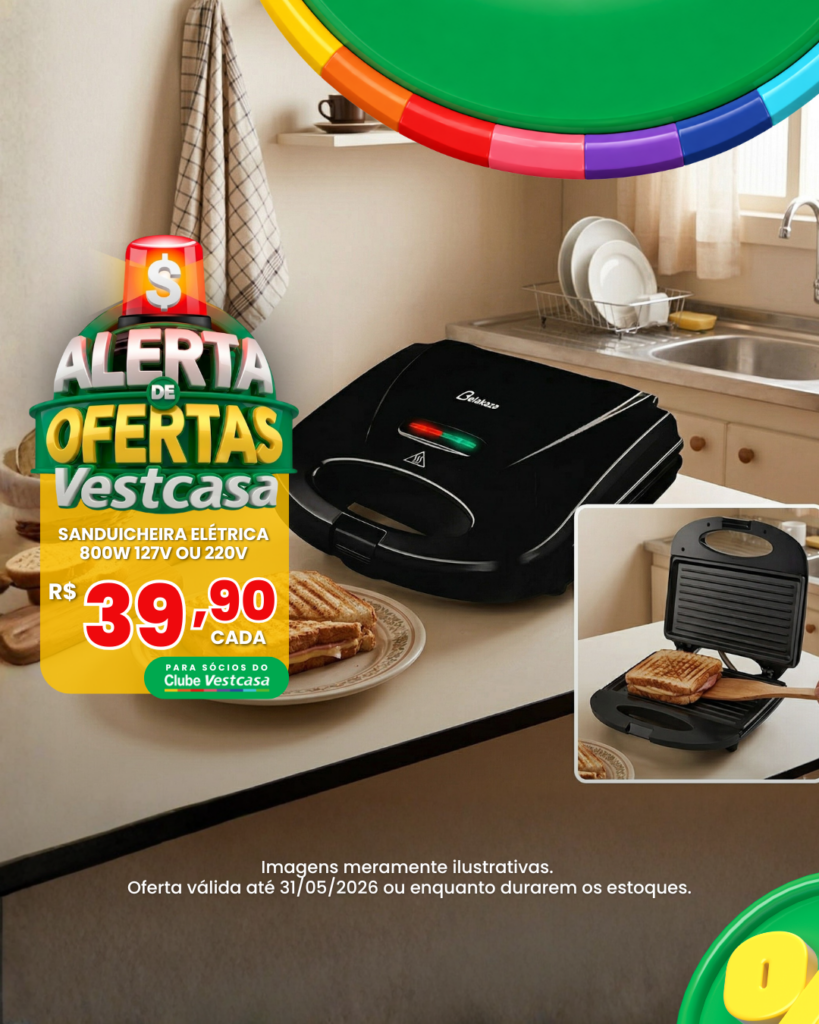 SANDUICHEIRA ELÉTRICA 800W BELAKAZA 127V OU 220V