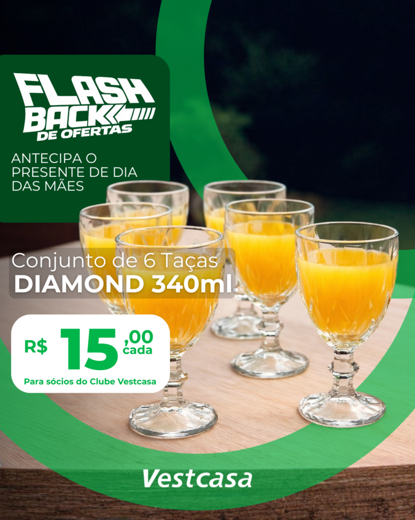 CONJUNTO 6 TAÇAS DIAMOND 340ML