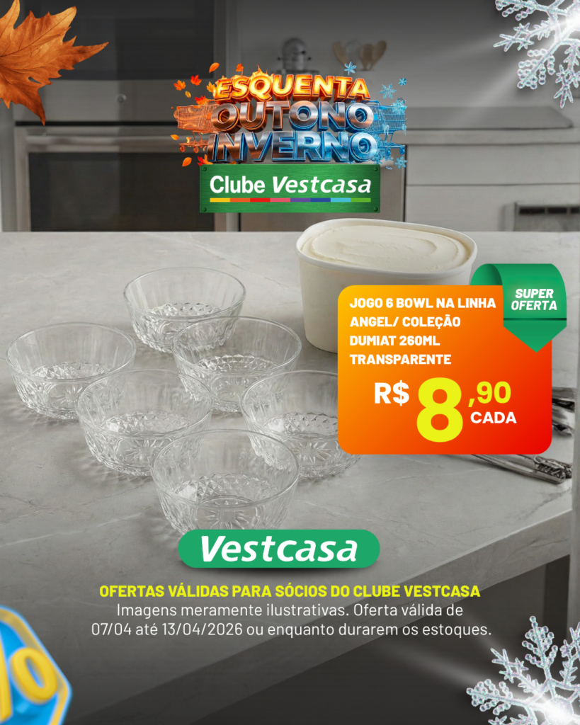 JOGO 6 BOWL NA LINHA ANGEL/ COLEÇÃO DUMIAT 260ML TRANSPARENTE