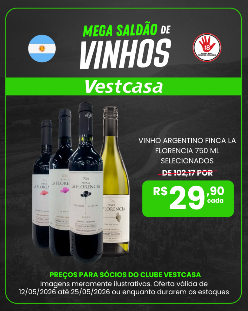VINHO ARGENTINO FINCA LA FLORENCIA 750 ML SELECIONADOS