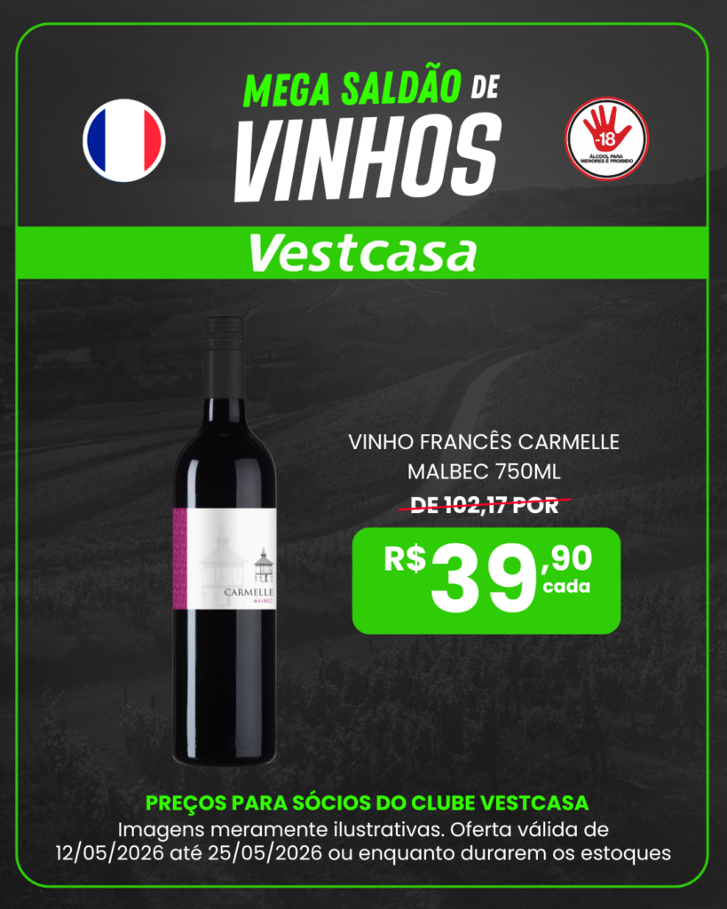VINHO FRANCÊS CARMELLE MALBEC 750ML